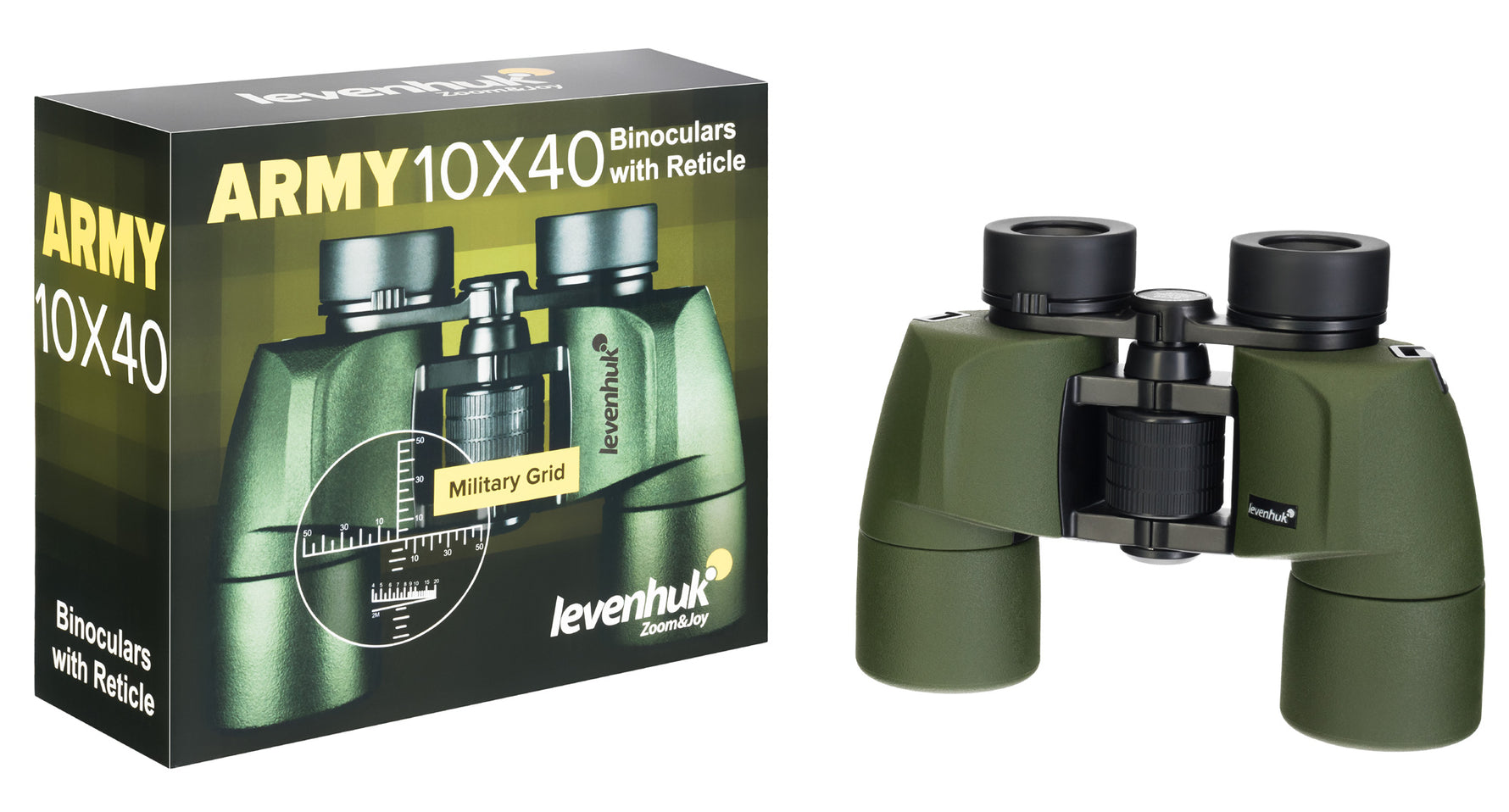 Binocolo con reticolo Levenhuk Army 10x40