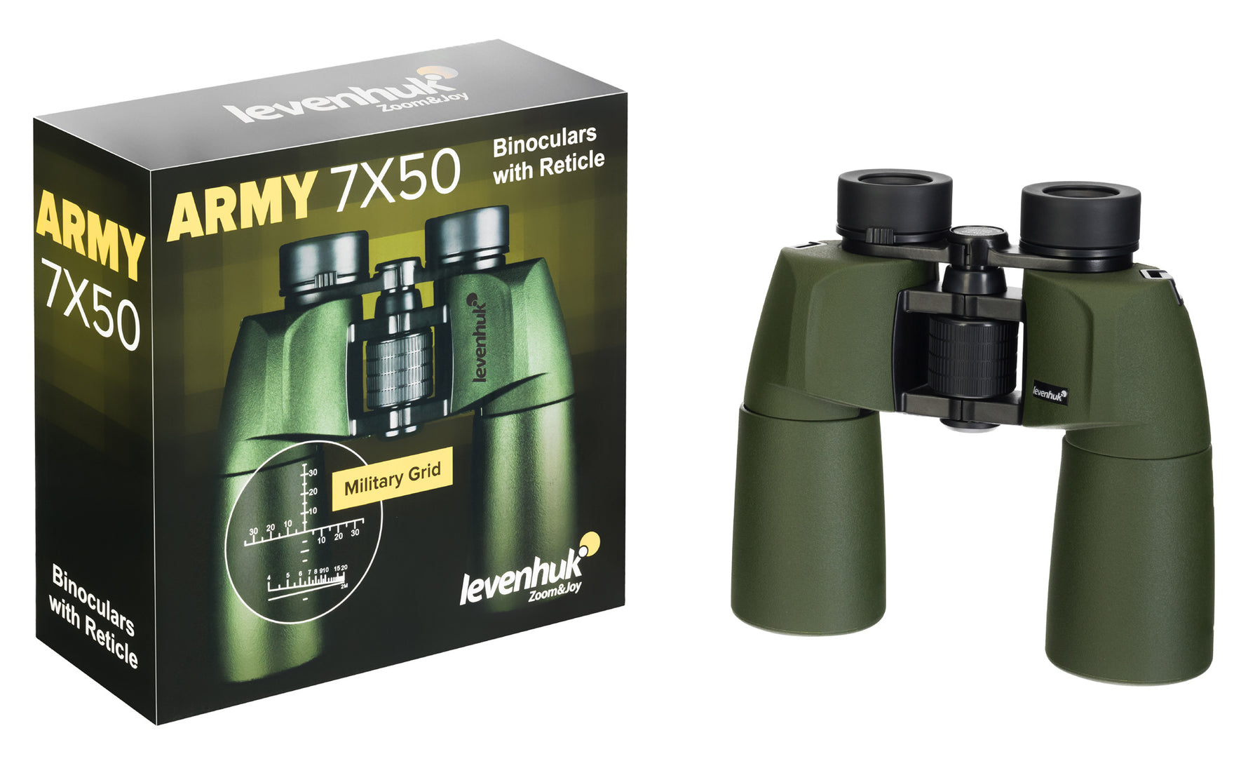 Binocolo con reticolo Levenhuk Army 7x50