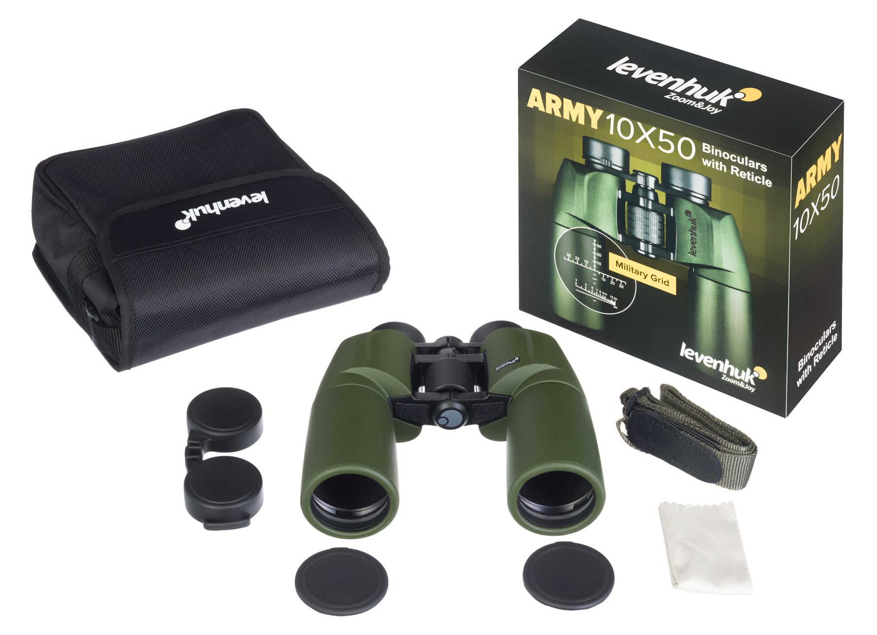 Binocolo con reticolo Levenhuk Army 10x50