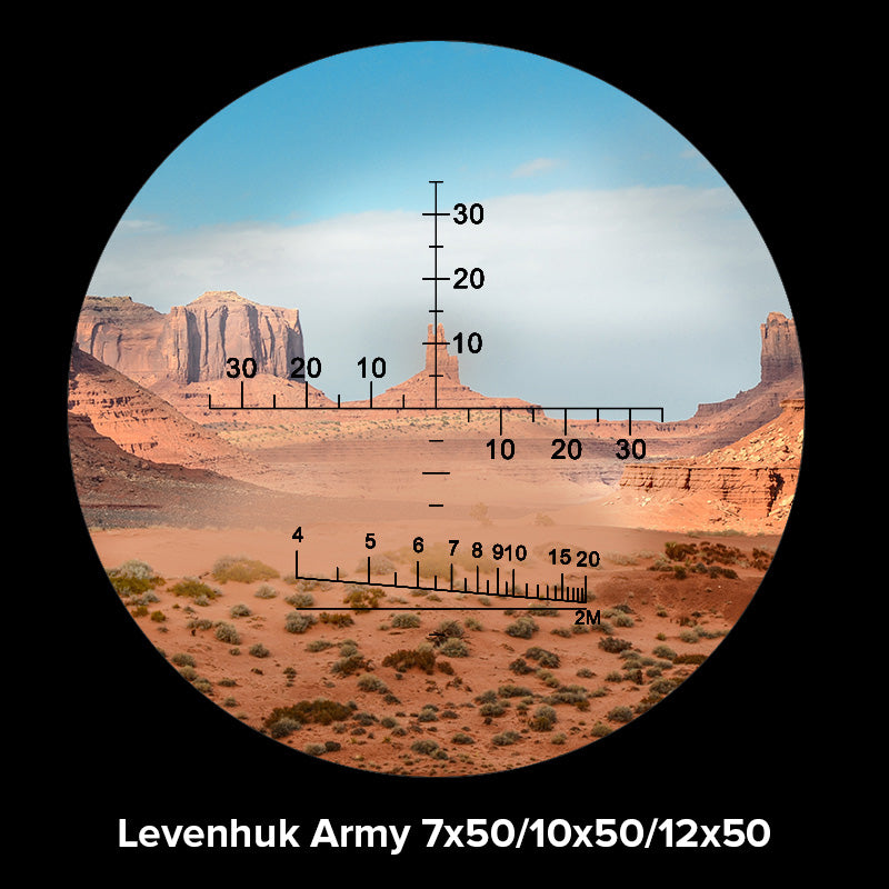 Binocolo con reticolo Levenhuk Army 12x50