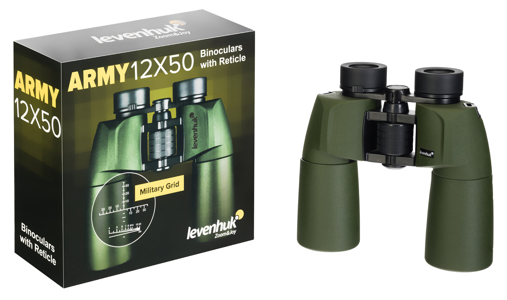Binocolo con reticolo Levenhuk Army 12x50