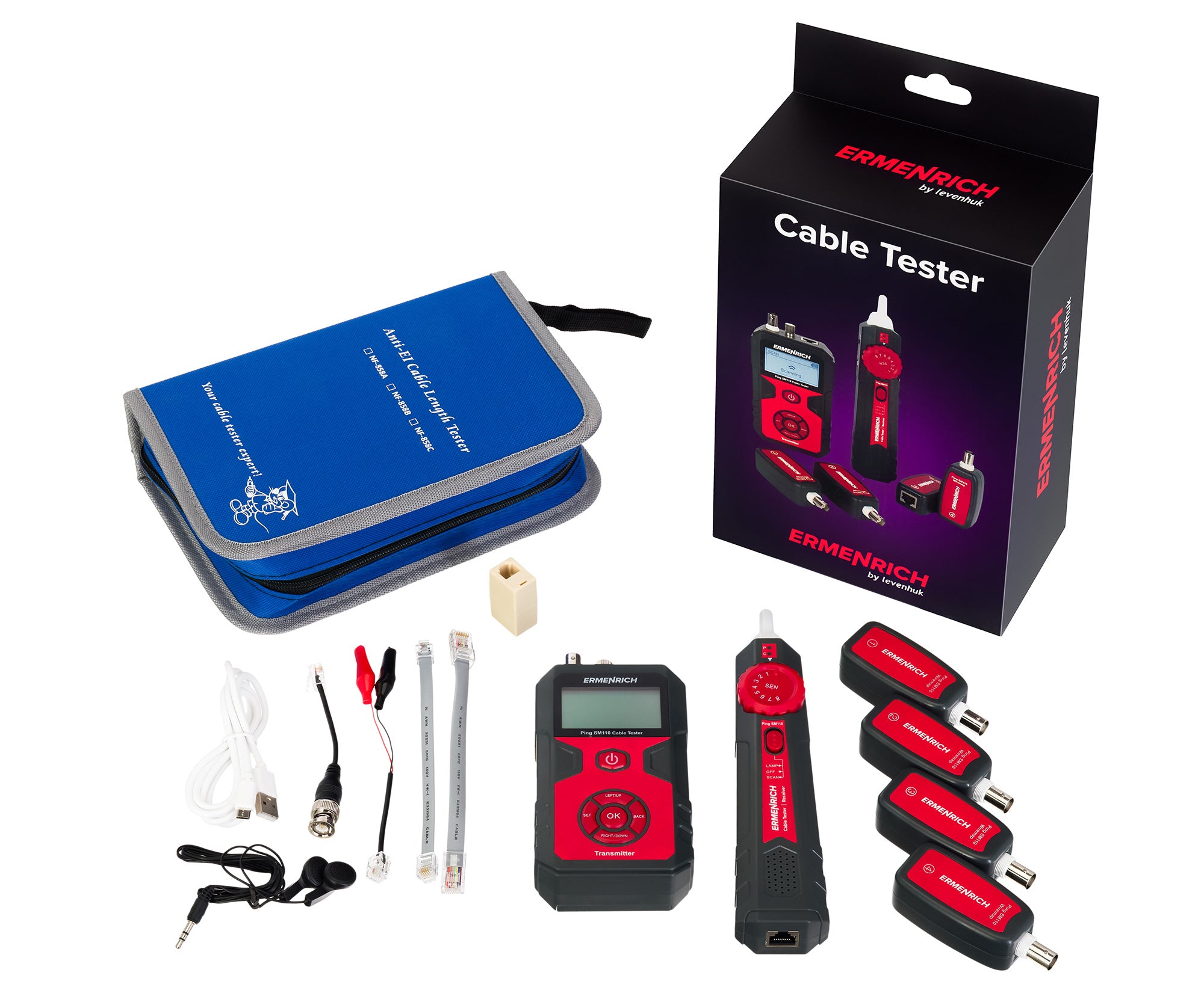 Tester per cavi di rete Ermenrich Ping SM110