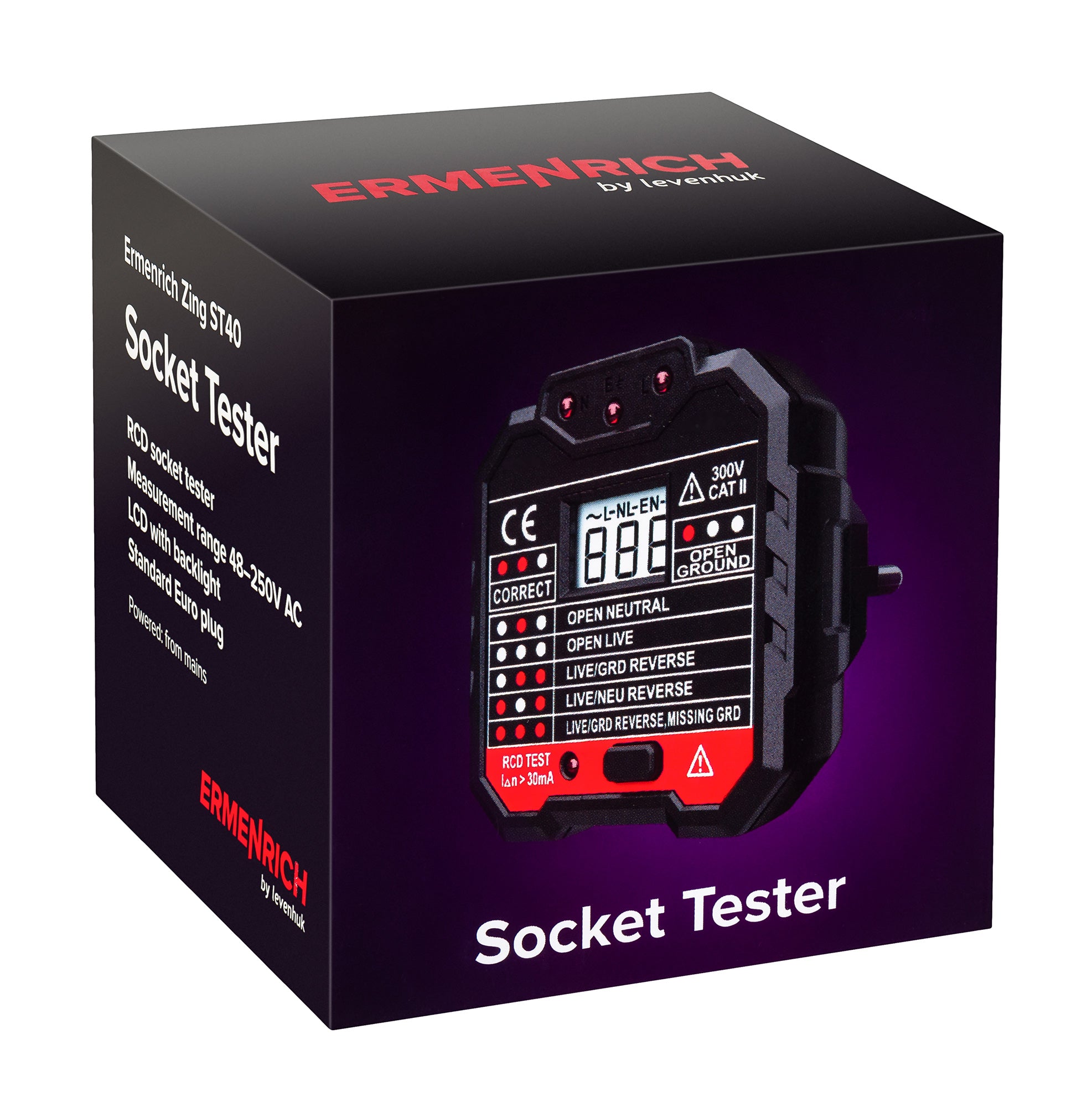 Tester per prese elettriche Ermenrich Zing ST40