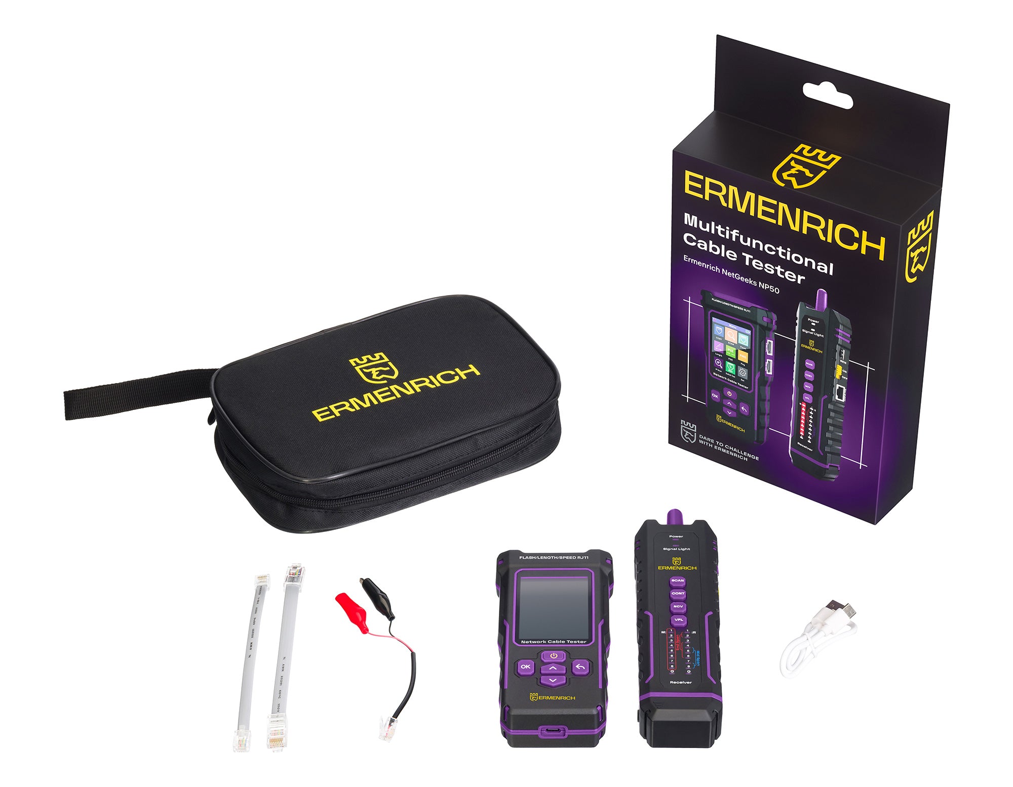 Tester per cavi multifunzione Ermenrich NetGeeks NP50