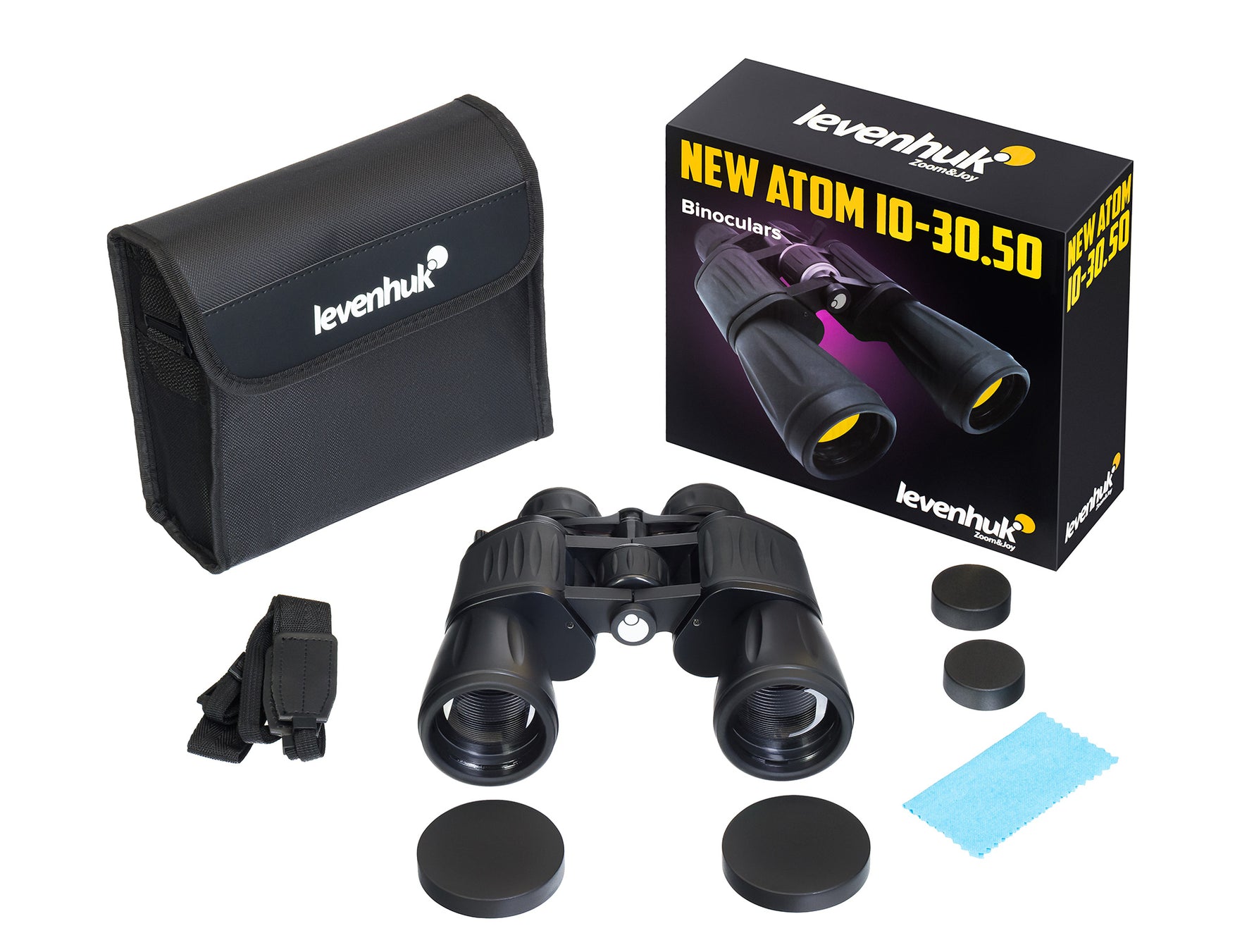 Binocolo Levenhuk New Atom 10–30x50