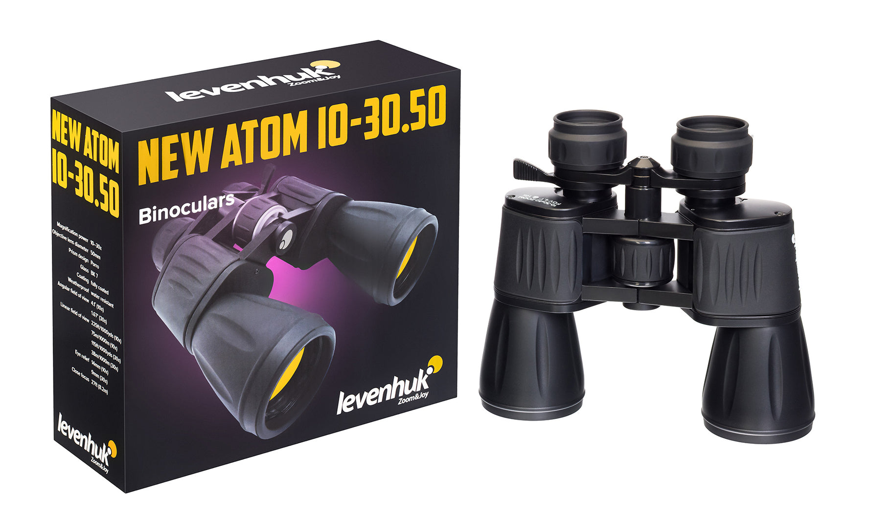 Binocolo Levenhuk New Atom 10–30x50