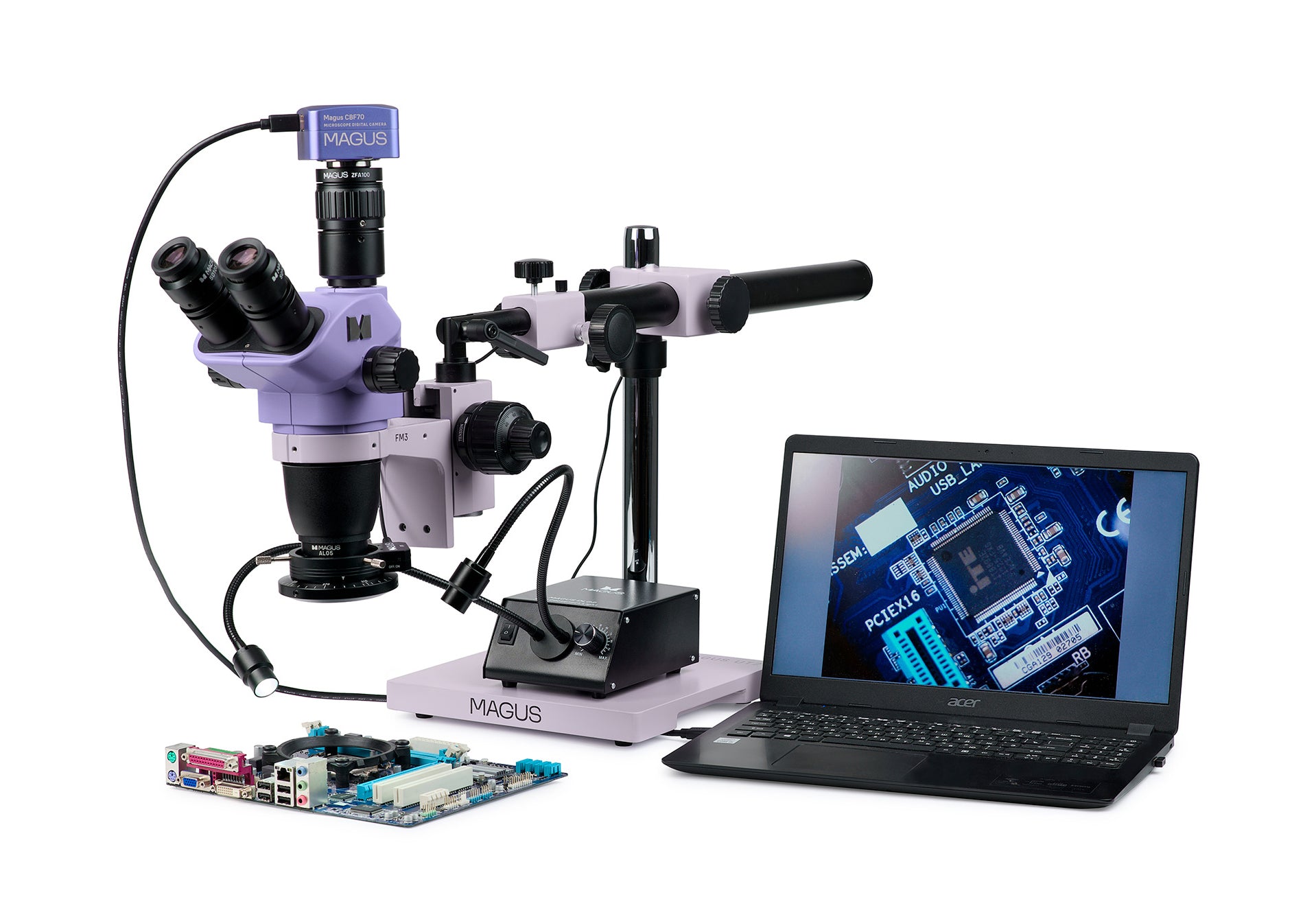 Microscopio stereoscopico digitale MAGUS Stereo D8TR per riparazione elettronica