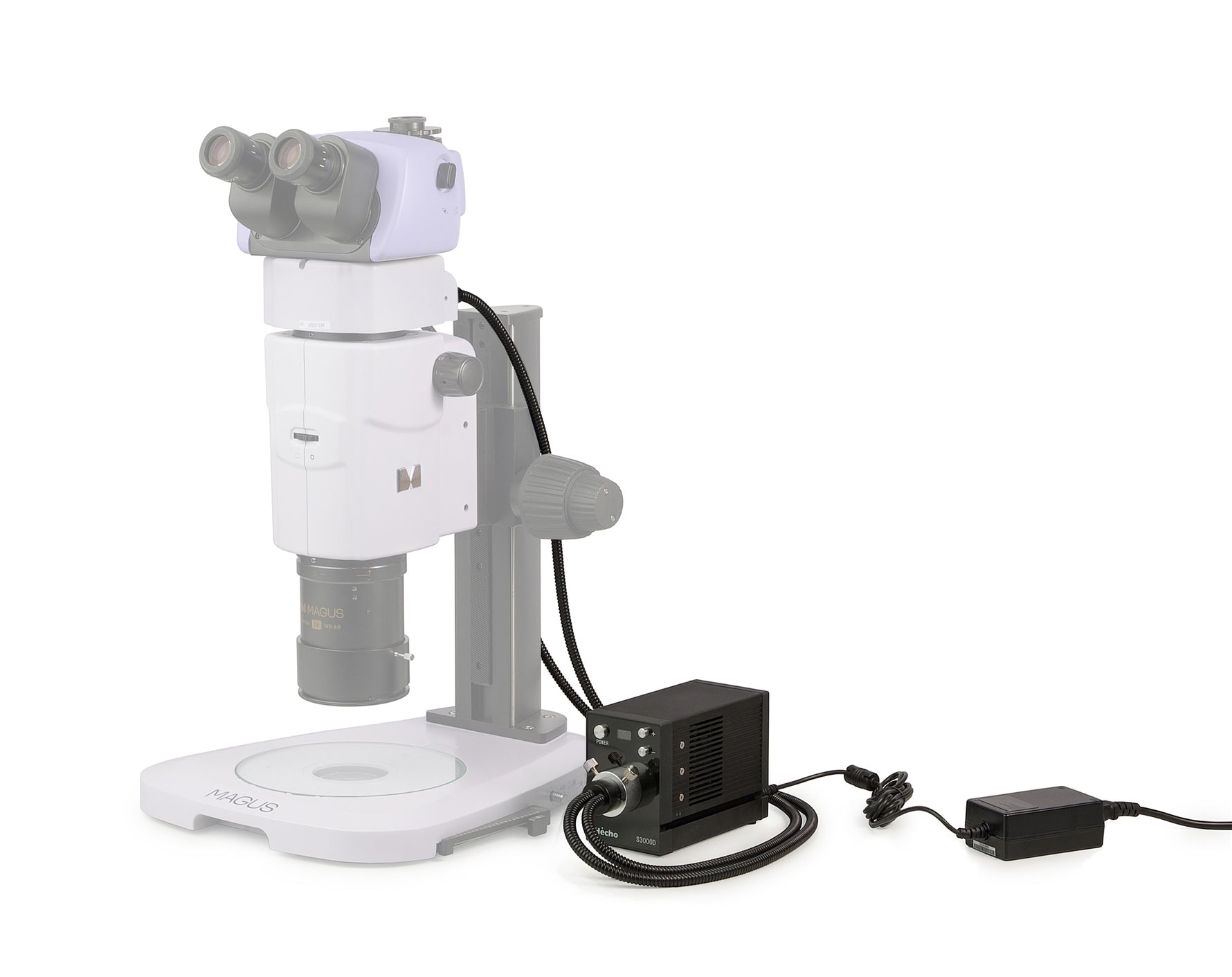 Luce episcopica a LED MAGUS CEI A18 con alimentatore e inserto per obiettivo