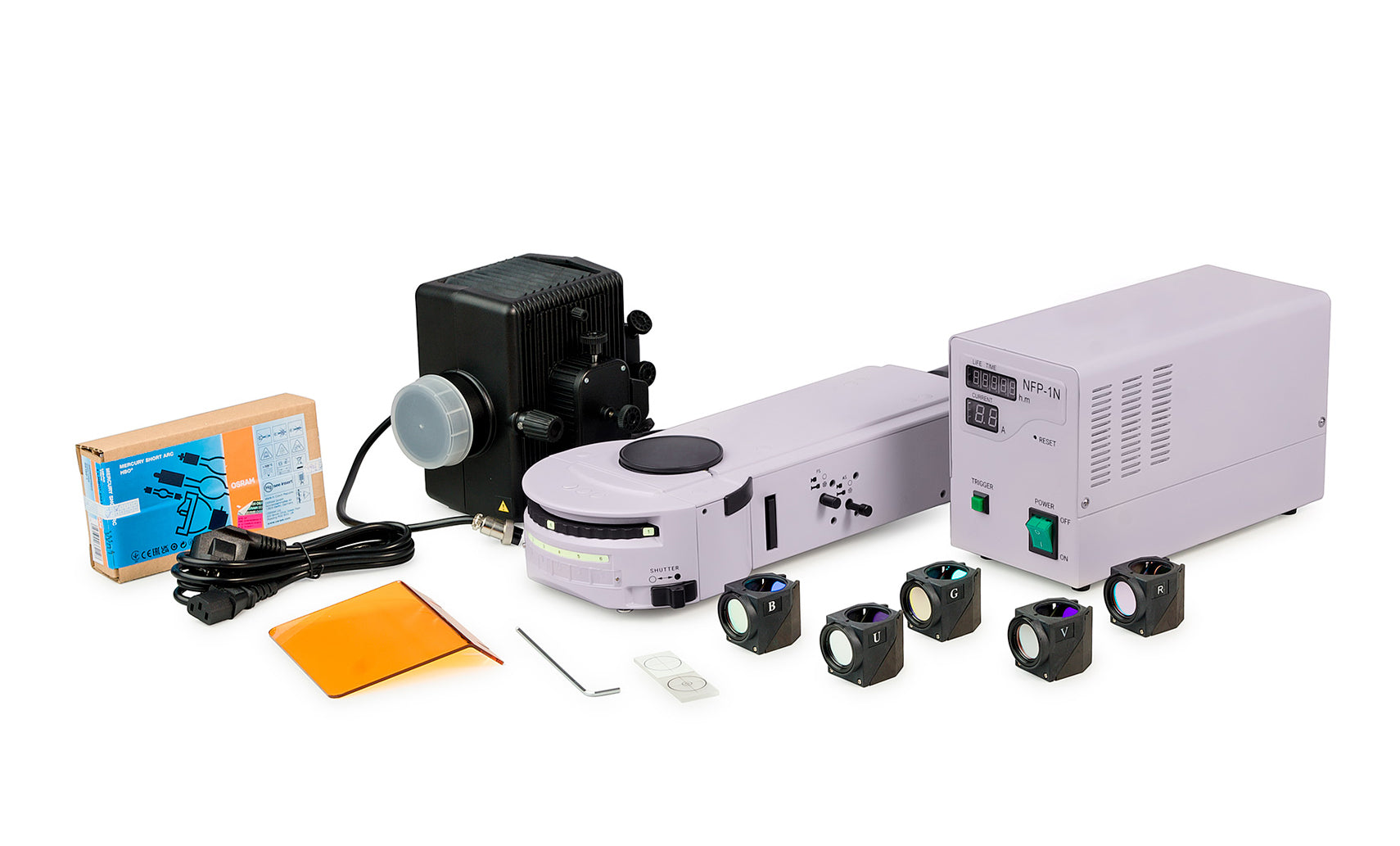 Attacco epi-fluorescenza MAGUS Epi-FL06, lampada al mercurio, cubi per filtri fluorescenti В/G/UV/V/R/FITC/TRITC/DAPI