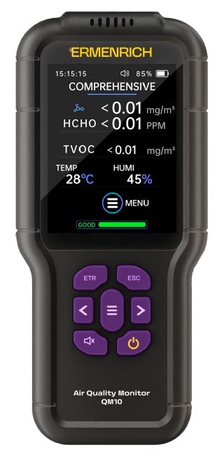 Monitor della qualità dell’aria Ermenrich QM10