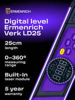Livella digitale Ermenrich Verk LD25, con laser