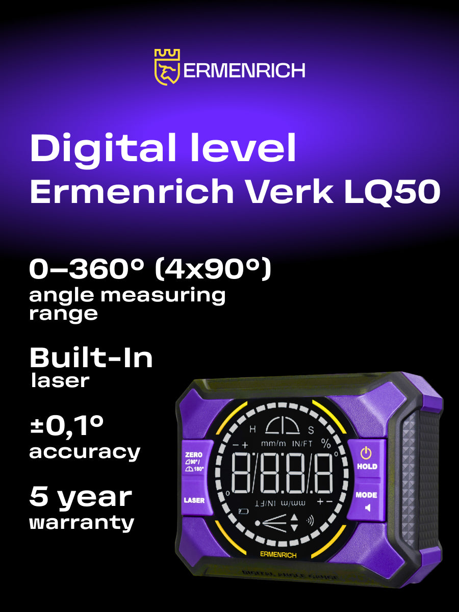 Livella digitale Ermenrich Verk LQ50, con laser