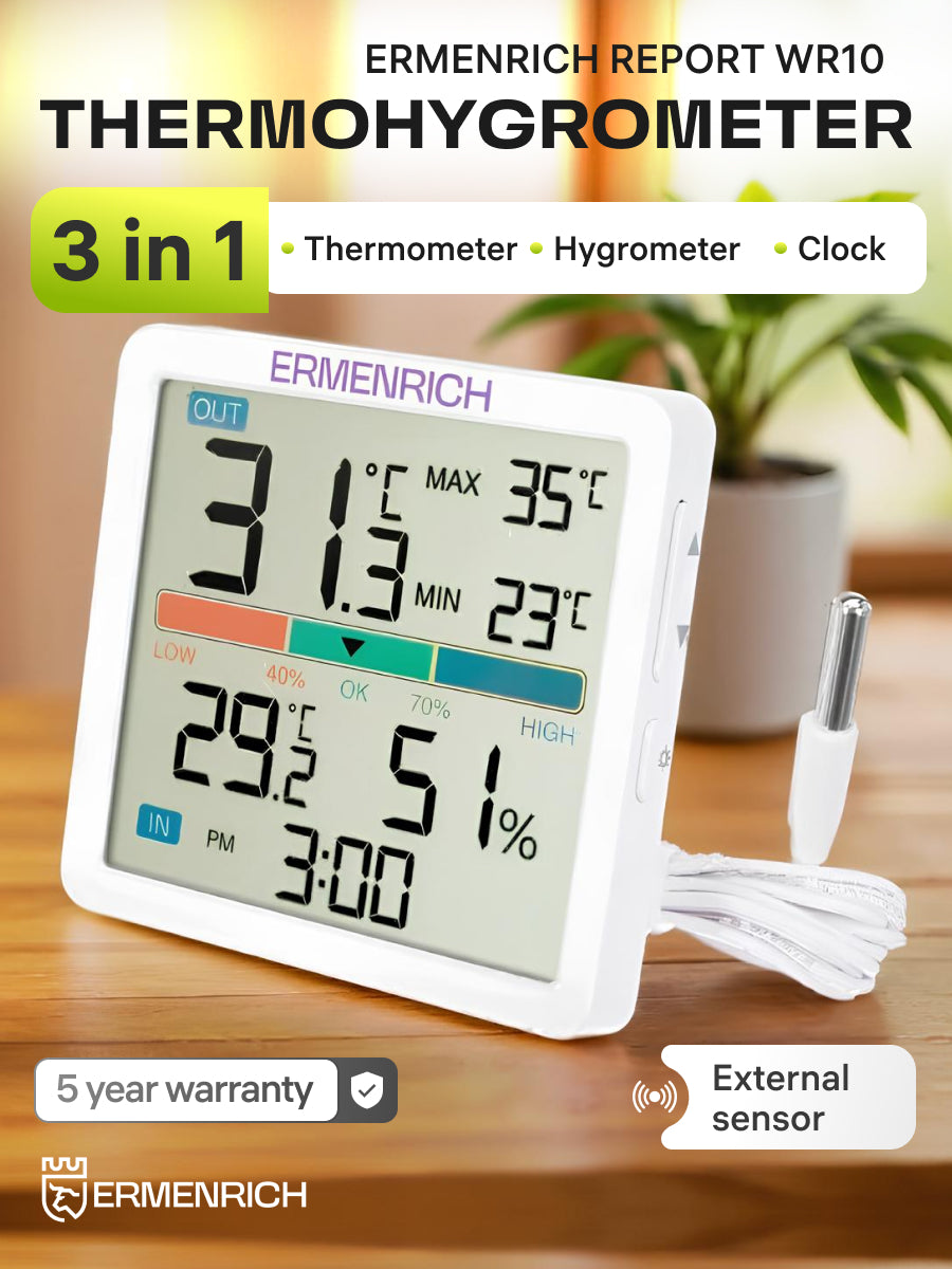 Termoigrometro Ermenrich Report WR10