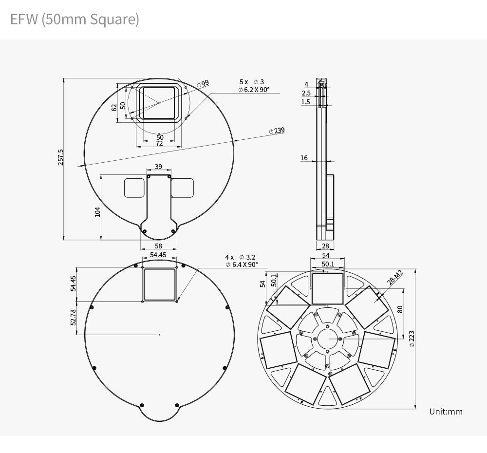 Ruota porta filtri EFW 7x50mm Full-Frame V25
