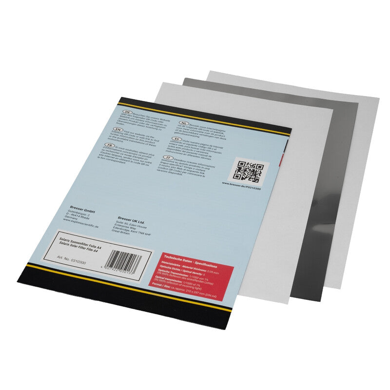 Pellicola filtrante Filtro solare in foglio Solarix con papercraft DIN A4, ND5
