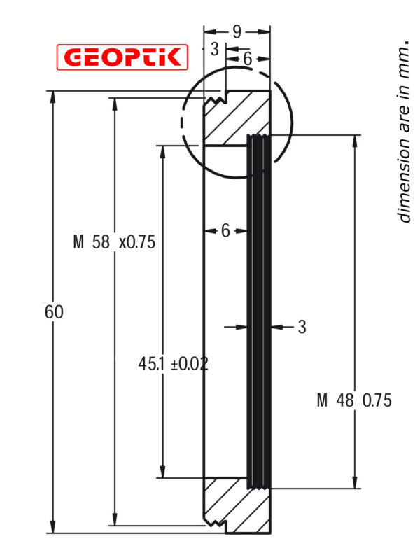 Adattatore montaggio filtri da 2″ su obiettivi fotografici da 58mm