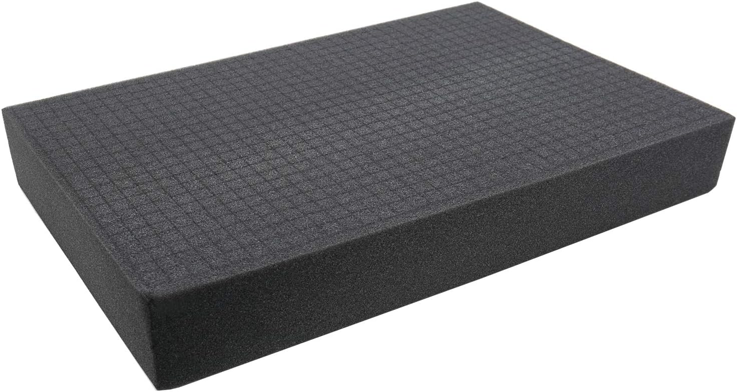 Gommapiuma a griglia pretagliata 345 x 550 mm per valigette e borse 80mm