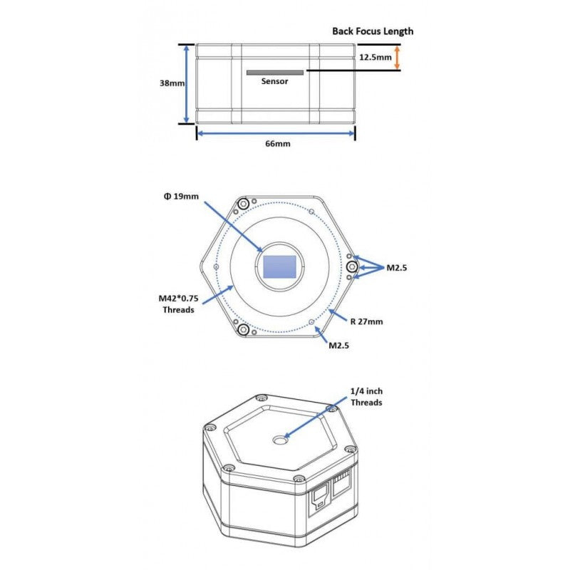 Player One Camera Planetaria Mars-M (IMX290 ) Mono