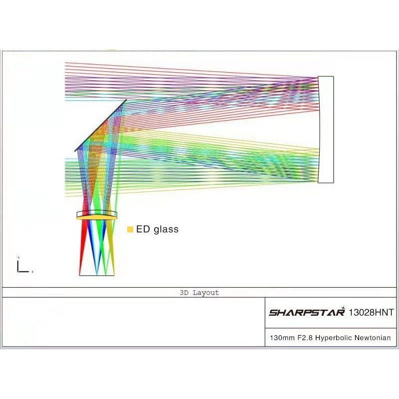 Sharpstar 13028HNT Astrografo Newton Iperbolico 130mm F2.8 Incluso Correttore
