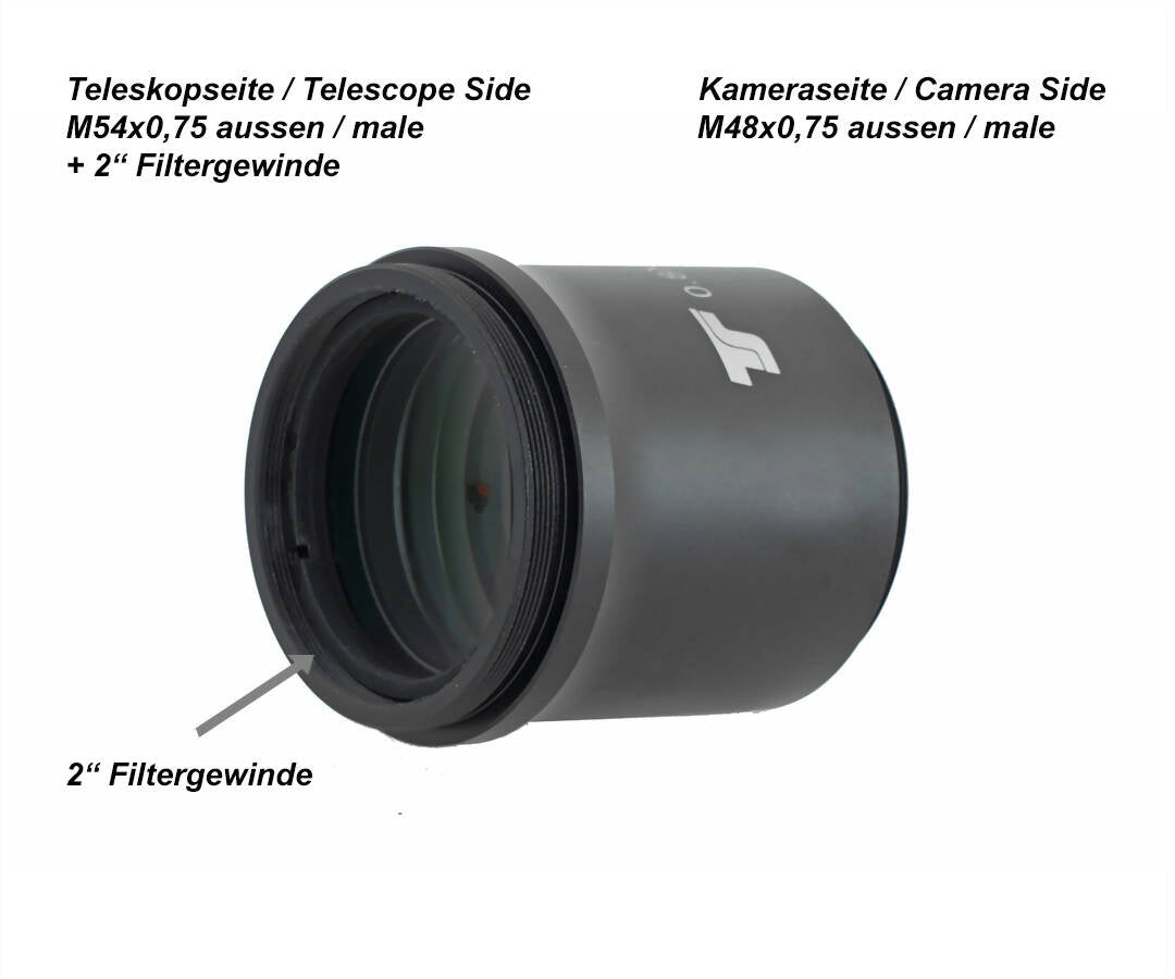 Riduttore/correttore 0,8x per ED e APO con apertura 70-72 mm TS-Optics