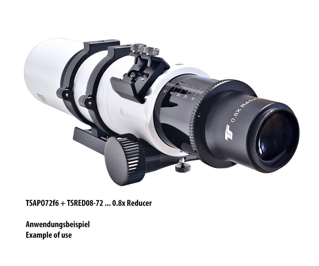 Riduttore/correttore 0,8x per ED e APO con apertura 70-72 mm TS-Optics