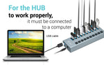HUB USB 3.0 10 porte + Power Adapter 48 W
