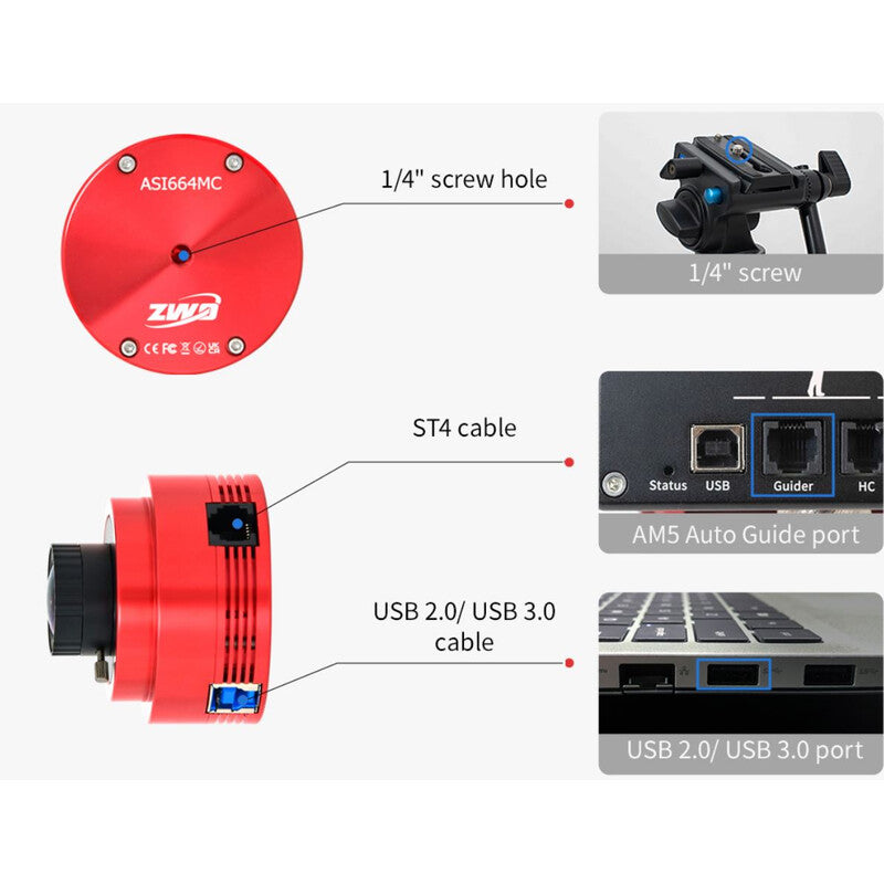 Camera Planetaria ASI 664 MC Color