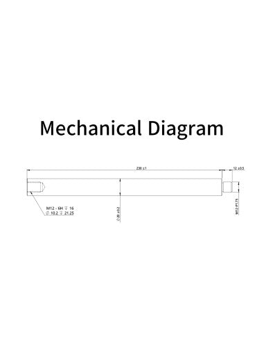 Asta di prolunga contrappeso per montature ZWO AM3/AM5