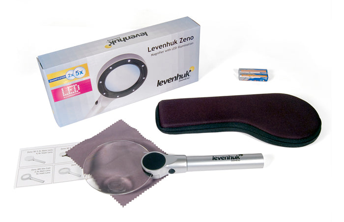 Lente d’ingrandimento Levenhuk Zeno 400 LED, 2/4x, 88/21 mm, metallo