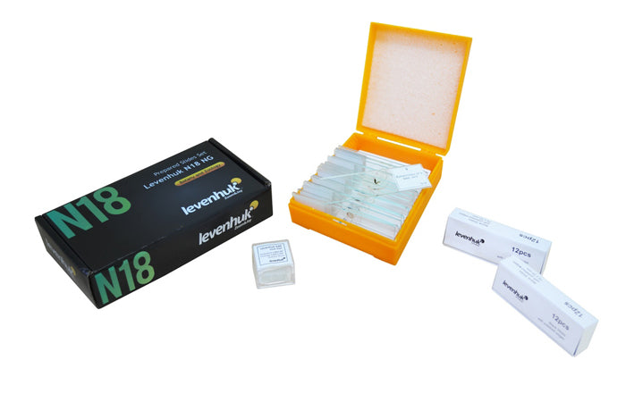 Set di vetrini preparati Levenhuk N18 NG