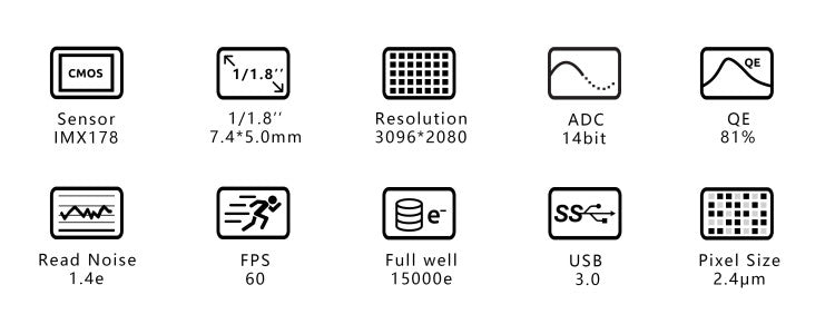 [USATO] ZWO CAMERA ASI 178 MC COLOR